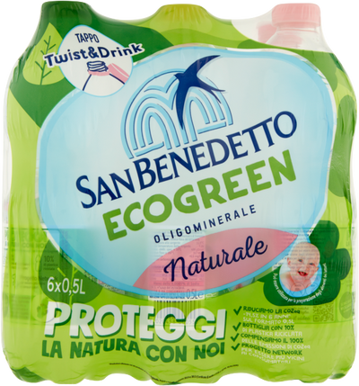 SAN BENEDETTO ACQUA NATURALE ECO GREEN 500ML 24XBOX