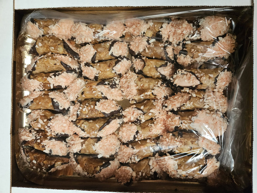 CRUNCHY CANNOLO MANDORLA FRAGOLA GLUTEN FREE 2KG TRAY