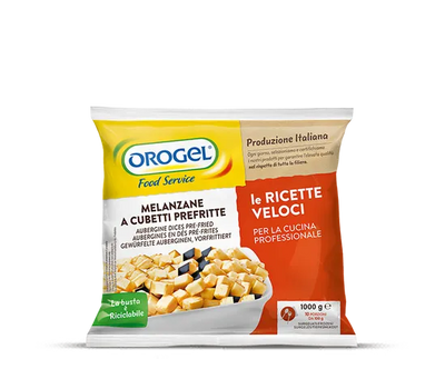 MELANZANE CUBED PREFRIED 1KG OROGEL