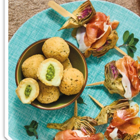 MOZZARELLINA AL CUORE PESTO DI BASILICO 25g - 5X1KG BOX