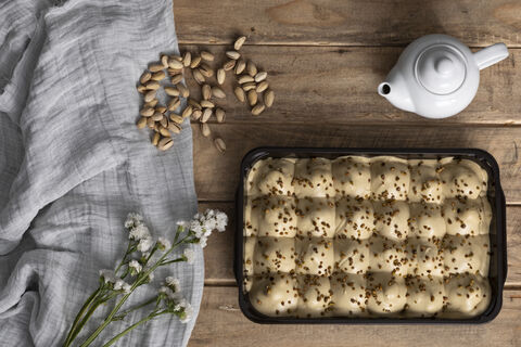 PROFITTEROLES VASCHETTA PISTACCHIO 1.2KG X 24 - MART